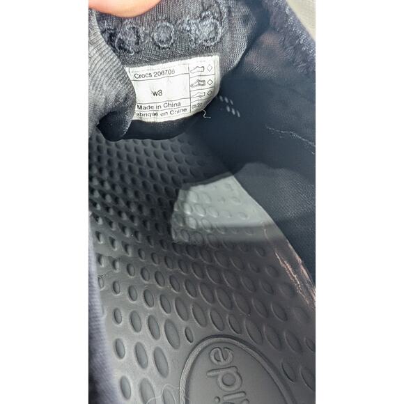 CROCS LiteRide 360 Pacer Sneakers Lace-up Shoes women’s 8 Black Gray 206705 - Picture 5 of 7